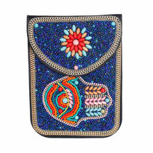 Load image into Gallery viewer, Blue Hamsa Beaded Phone Crossbody
