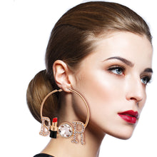 Load image into Gallery viewer, Dior Inspired Lipstick Hoops
