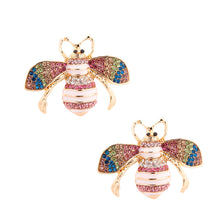 Load image into Gallery viewer, Designer Style Rainbow Bee Studs
