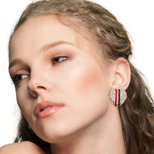 Load image into Gallery viewer, Designer Gold Heart Stud Earrings
