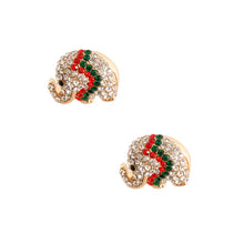 Load image into Gallery viewer, Designer Rhinestone Elephant Studs
