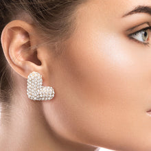 Load image into Gallery viewer, L Initial Rhinestone Studs
