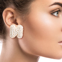 Load image into Gallery viewer, Letter N Rhinestone Studs
