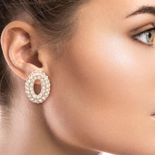 Load image into Gallery viewer, O Initial Rhinestone Studs
