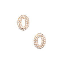 Load image into Gallery viewer, O Initial Rhinestone Studs
