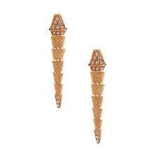 Load image into Gallery viewer, Gold Dangling Snake Earrings
