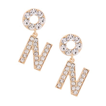 Load image into Gallery viewer, Gold Dangling N Designer Earrings
