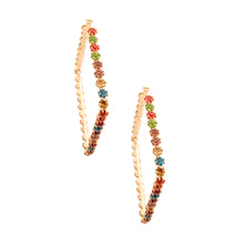 Load image into Gallery viewer, Multi Color Diamond Shape Hoops
