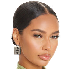 Load image into Gallery viewer, Silver Designer Two Sided Earrings
