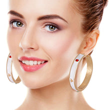 Load image into Gallery viewer, White Bee Casting Hoops
