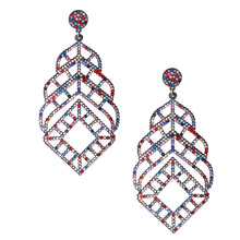 Load image into Gallery viewer, Multi Filigree Rhinestone Earrings

