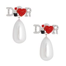 Load image into Gallery viewer, Designer White Pearl Dangle Earrings
