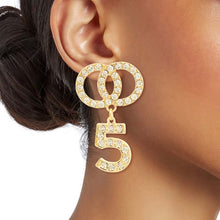 Load image into Gallery viewer, Gold Infinity Dangle 5 Earrings
