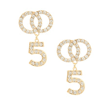 Load image into Gallery viewer, Gold Infinity Dangle 5 Earrings
