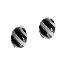Load image into Gallery viewer, Black and Silver Dome Studs
