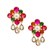Load image into Gallery viewer, Multi Color Antique Flower Studs
