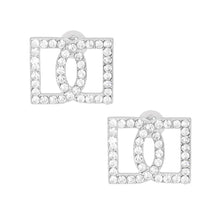 Load image into Gallery viewer, Silver Double D Studs
