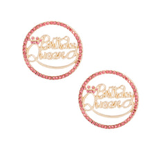 Load image into Gallery viewer, Pink Birthday Queen Studs
