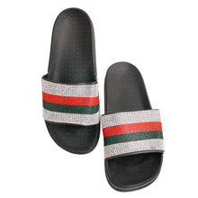 Load image into Gallery viewer, Size 10 Designer Black Slides
