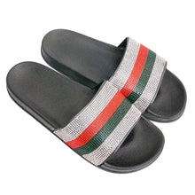 Load image into Gallery viewer, Size 10 Designer Black Slides

