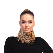 Load image into Gallery viewer, Brown Leopard Fur Winter Headband

