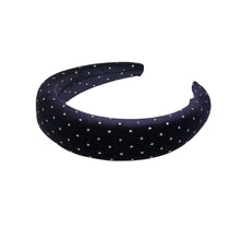 Load image into Gallery viewer, Navy Velvet Silver Stud Headband
