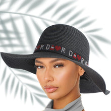 Load image into Gallery viewer, Black Designer D Panama Hat
