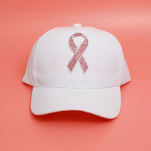 Load image into Gallery viewer, White Pink Ribbon Hat
