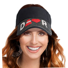 Load image into Gallery viewer, Designer D Black Stone Visor
