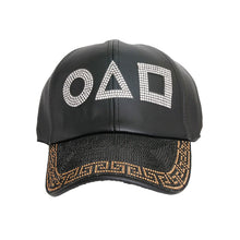 Load image into Gallery viewer, Black Leather Squid Games Hat
