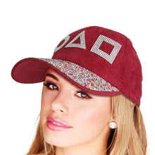 Load image into Gallery viewer, Burgundy Corduroy Squid Games Hat
