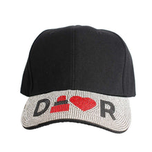 Load image into Gallery viewer, Black Canvas Designer D Visor Hat
