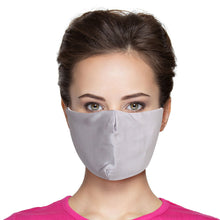 Load image into Gallery viewer, Silver Metallic Satin Mask
