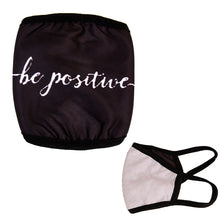 Load image into Gallery viewer, Be Positive Black Mask
