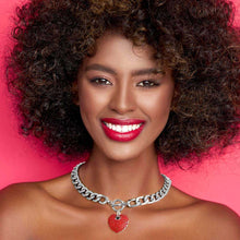 Load image into Gallery viewer, Red Heart Silver Chain
