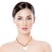 Load image into Gallery viewer, White Night Sky Heart Necklace Set
