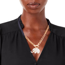 Load image into Gallery viewer, Gold Rhinestone Elephant Toggle
