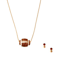 Load image into Gallery viewer, Pave Rhinestone Football Necklace Set
