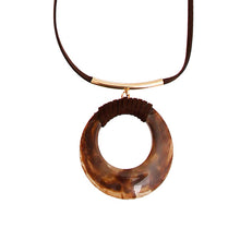 Load image into Gallery viewer, Brown Suede Homaika Necklace
