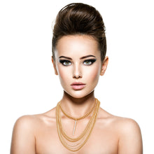 Load image into Gallery viewer, Multi Layer Gold Chain Bar Choker

