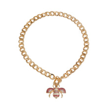 Load image into Gallery viewer, Pink Pink Bee Toggle Necklace
