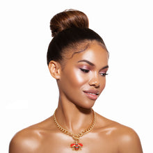 Load image into Gallery viewer, Red Bee Toggle Necklace
