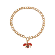 Load image into Gallery viewer, Red Bee Toggle Necklace
