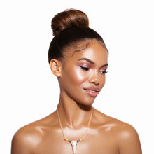 Load image into Gallery viewer, Rainbow Rhinestone Steer Necklace
