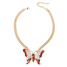 Load image into Gallery viewer, Rhinestone Butterfly Necklace

