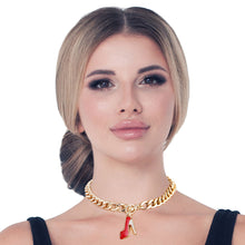 Load image into Gallery viewer, Red Boutique High Heel Necklace
