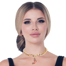 Load image into Gallery viewer, Bling Boutique High Heel Black Necklace
