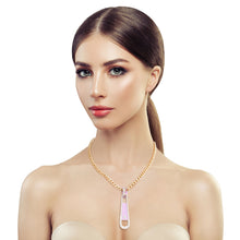 Load image into Gallery viewer, Lavender Zipper Pendant Necklace
