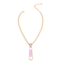 Load image into Gallery viewer, Lavender Zipper Pendant Necklace
