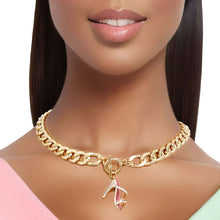 Load image into Gallery viewer, Toggle Pink High Heel Necklace
